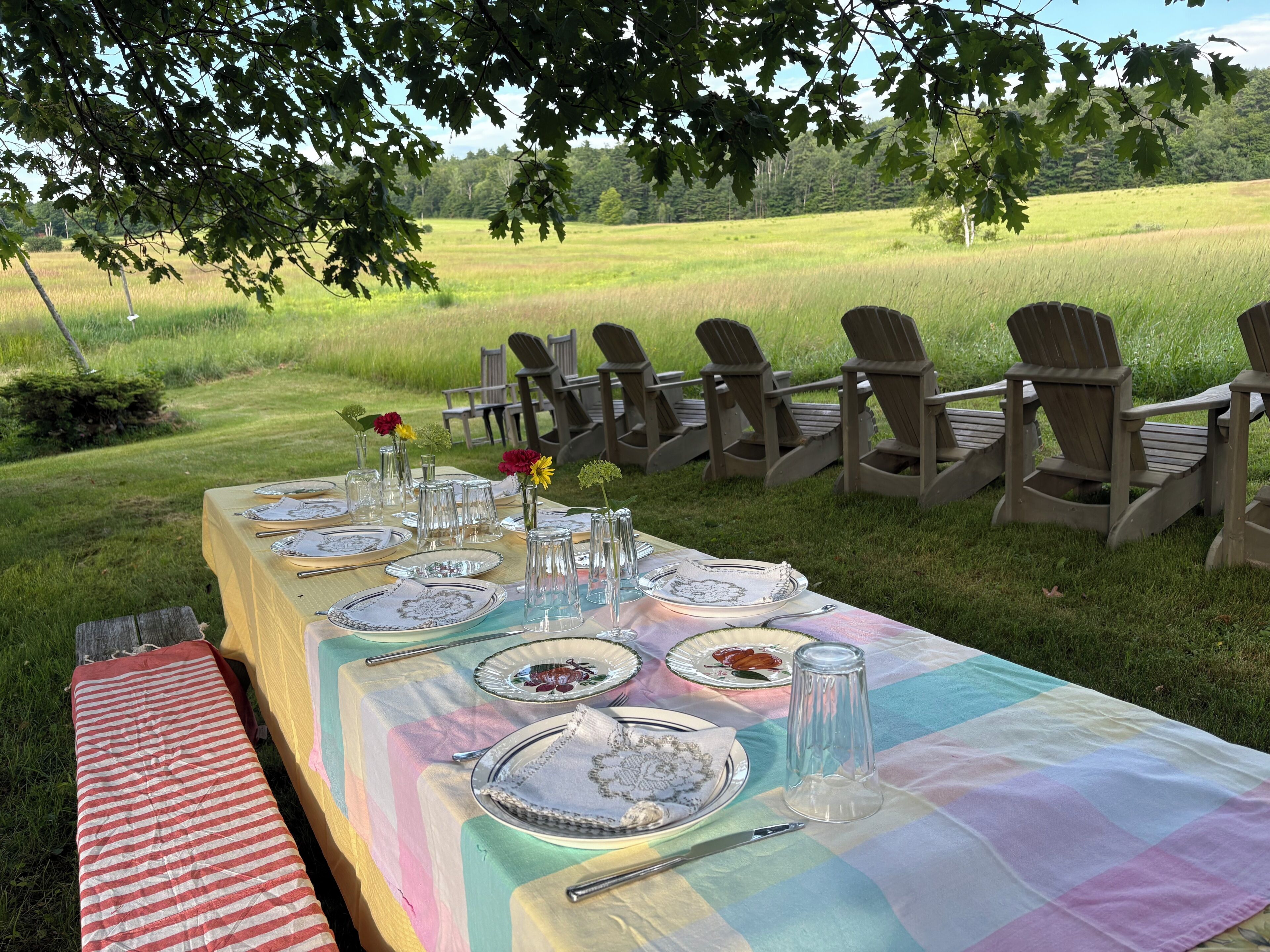 Espace banquet en plein air