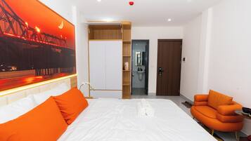 Deluxe Double Room, City View | Pillowtop beds, desk, laptop workspace, blackout drapes
