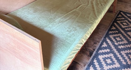 This one room camping cabin is a great alternative to a tent camp site.