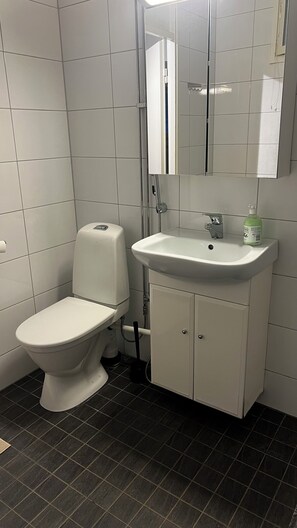Sèche-cheveux, bidet, serviettes fournies, savon
