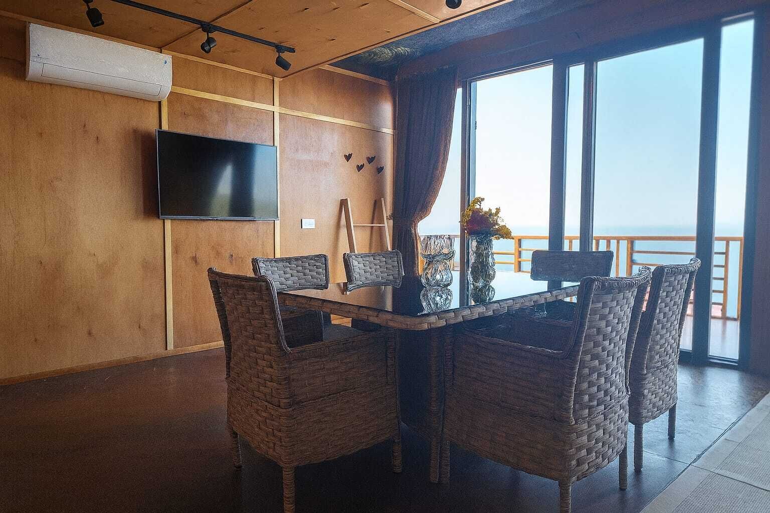 Bungalow dành cho gia đình, quang cảnh biển | Khu ăn uống