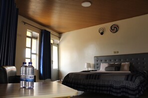 Chalet, patio, vue lac