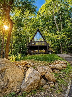 Unclassified image, 2 of 32, button - Custom A-Frame | Lake Access • Fire Pit (Highland Lakes)