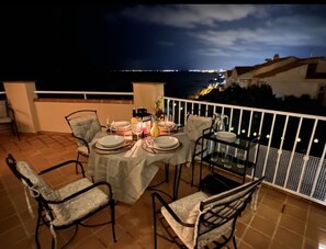 Outdoor dining - First Line, Sea View Apartment with Terrace Costa Blanca | Cabo Roig | Campoamor (VC)