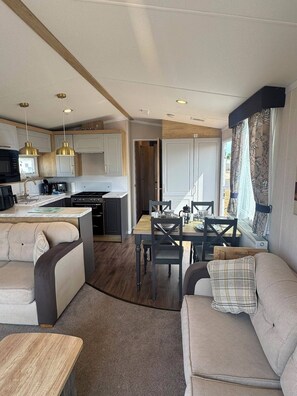 Living area - Millfield Holiday Park - The Provence K14 - Coastal Caravan Breaks (Ingoldmells)