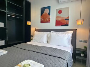 Iron/ironing board, WiFi, bed sheets - TT Luxury Homes | Apollo – 2 Bedrooms Next to TRAM (Athina)