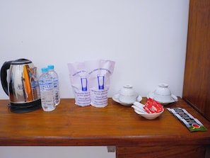 Superior dubbelrum eller tvåbäddsrum - balkong - utsikt mot trädgården | Kaffe och/eller kaffebryggare