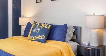 Buc-Themed 2BR Condo · Two En Suites · 5 Min to ETSU, JCMC & the VA