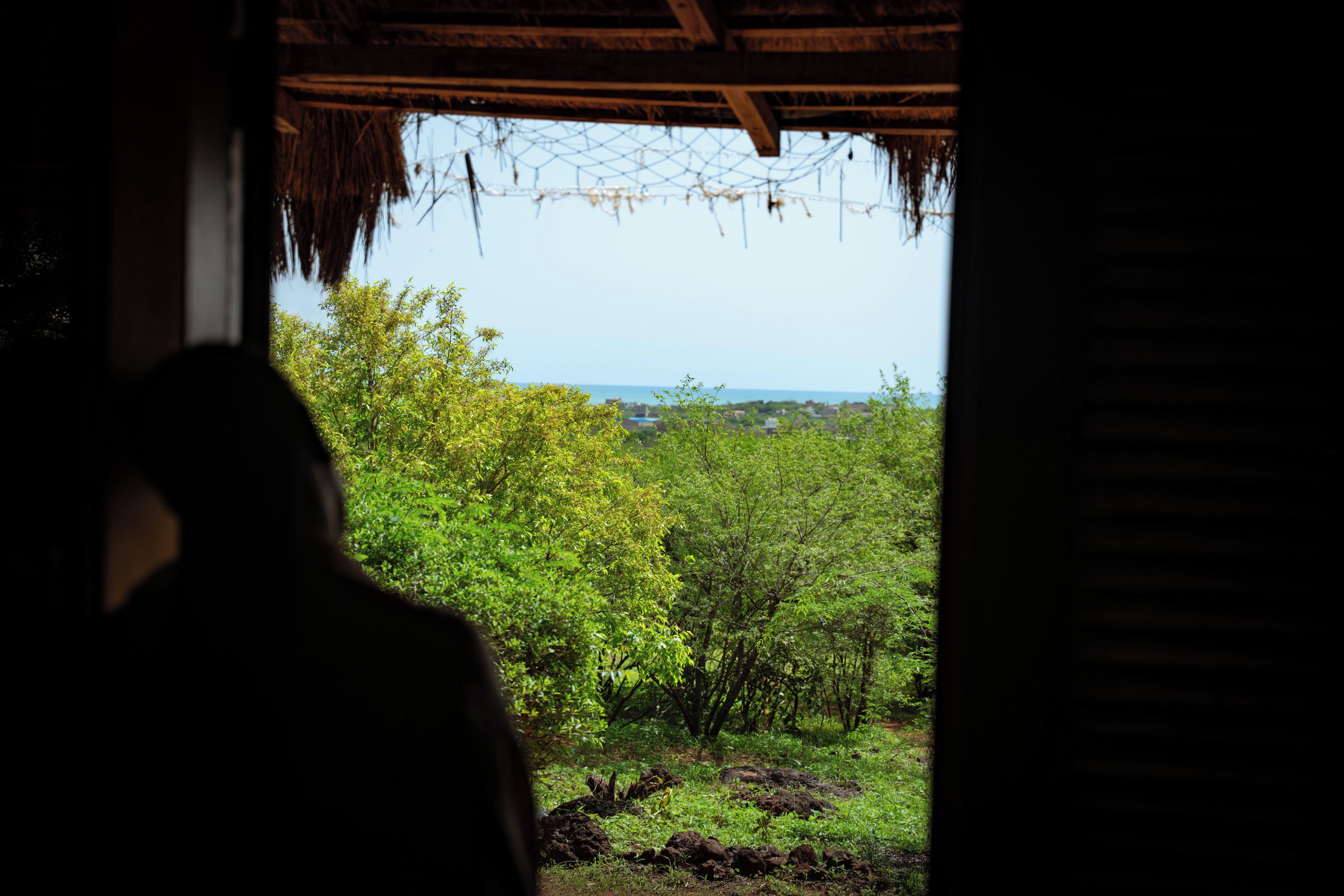 Habitación triple básica, vista al jardín | Escritorio y espacio para trabajar con laptop 