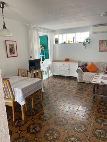Two-story house in P. Andaluz/Torróx Costa. 3 bedrooms, sleeps 5, and community pool