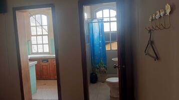 Towels, soap, shampoo, toilet paper