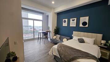 Deluxe Studio, Balcony, Mountain View | Iron/ironing board, WiFi (free)