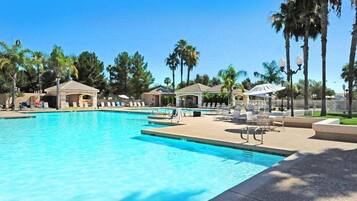 A heated pool