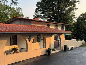 Exterior - Hillside Villa • Cul-de-Sac • Hot Tub • Sleeps 10 • Wooded Lot • Mediterranean (Cedar Rapids)