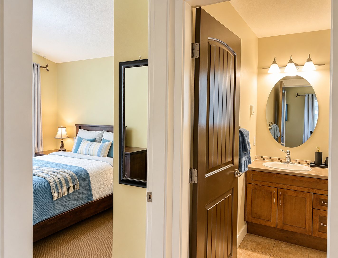 main level bathroom with shower