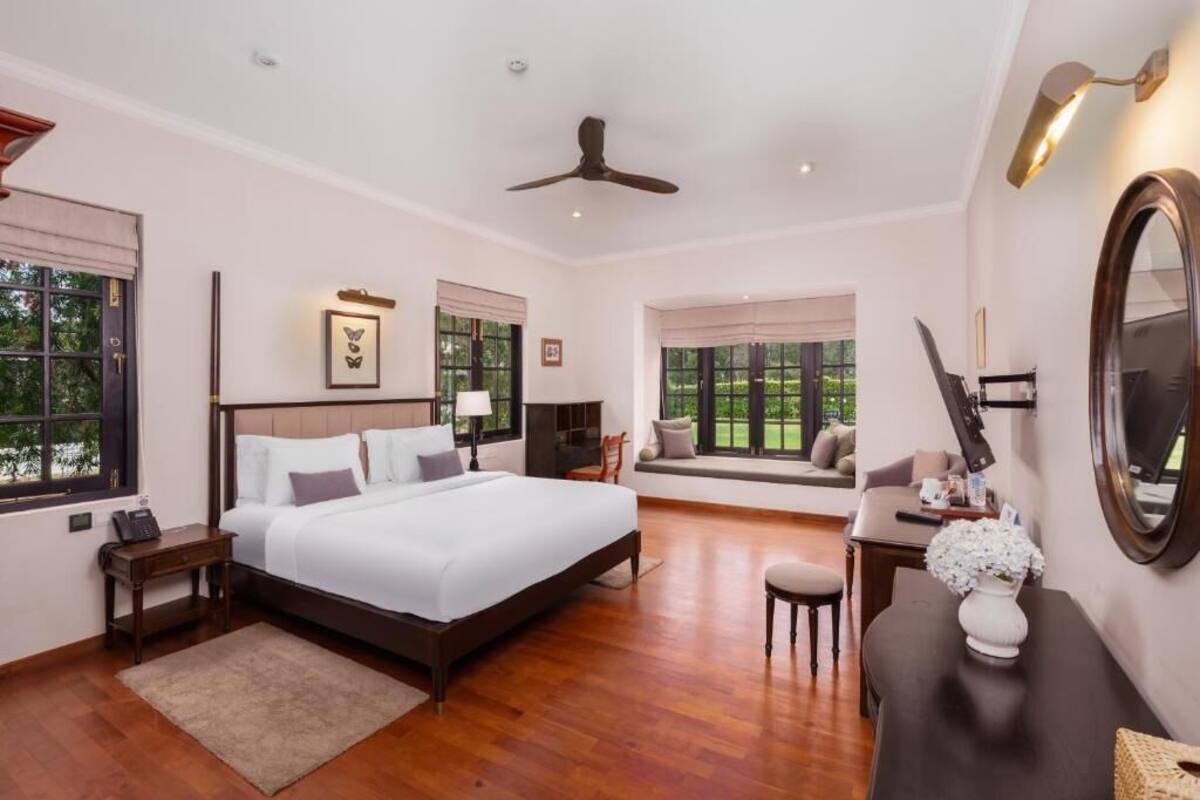 ห้องพรีเมียมดับเบิล, วิวสวน | ตู้นิรภัยในห้องพัก, โต๊ะทำงาน, ห้องเก็บเสียง, เตารีด/โต๊ะรีดผ้า