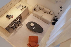2 Bedroom Plunge Pool Villa with Fully Equipped Kitchenette | Living area - The Elan by OXO (Kerobokan)