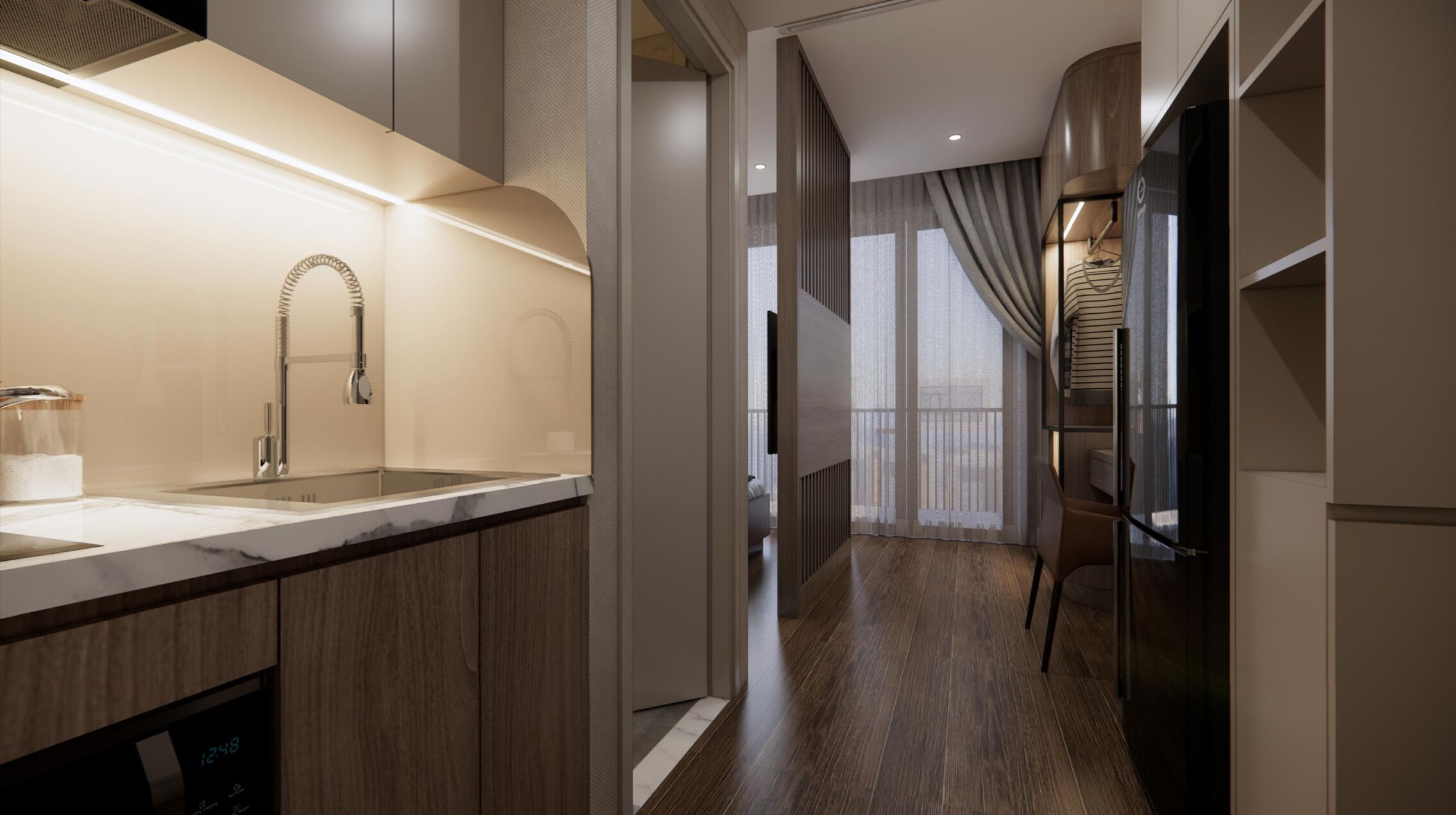 Premium-Suite, Balkon, Stadtblick | Innenbereich
