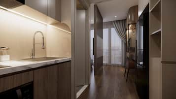 Premium-Suite, Balkon, Stadtblick | Innenbereich