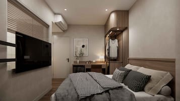 Caja de seguridad en la habitación y escritorio