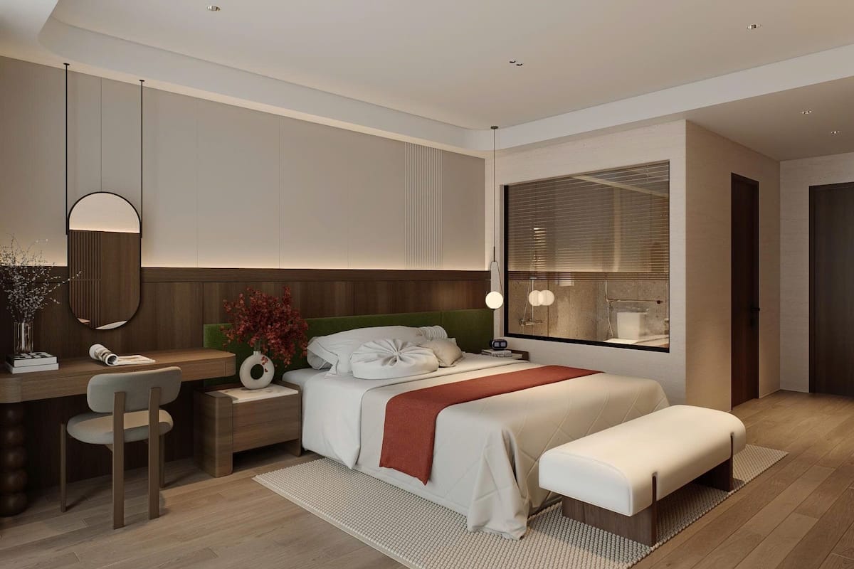 Deluxe Double or Twin Room, 1 King Bed, Balcony, City View | Desk, laptop workspace, blackout drapes, iron/ironing board