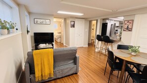 Living area - West Side 2BR Suite | 10 Min walk to Sky Train (Vancouver)