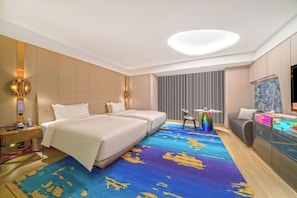 Superior Double Room, 2 Double Beds, Private Bathroom, City View
