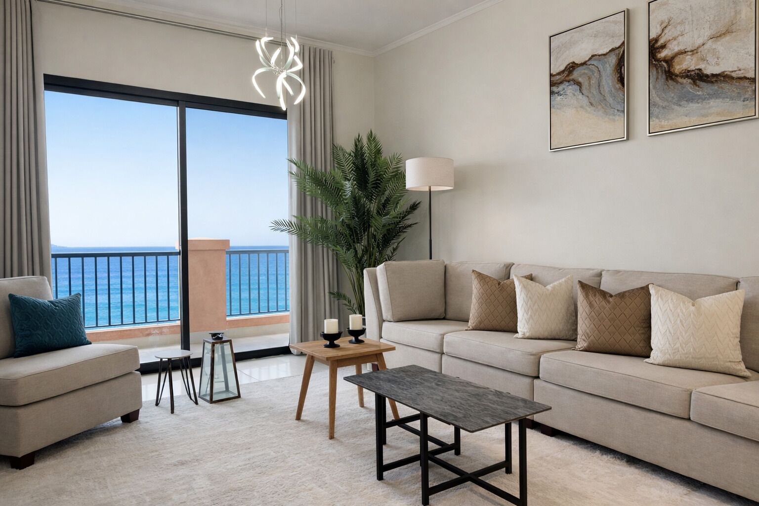 Departamento, balcón | Área de sala de estar