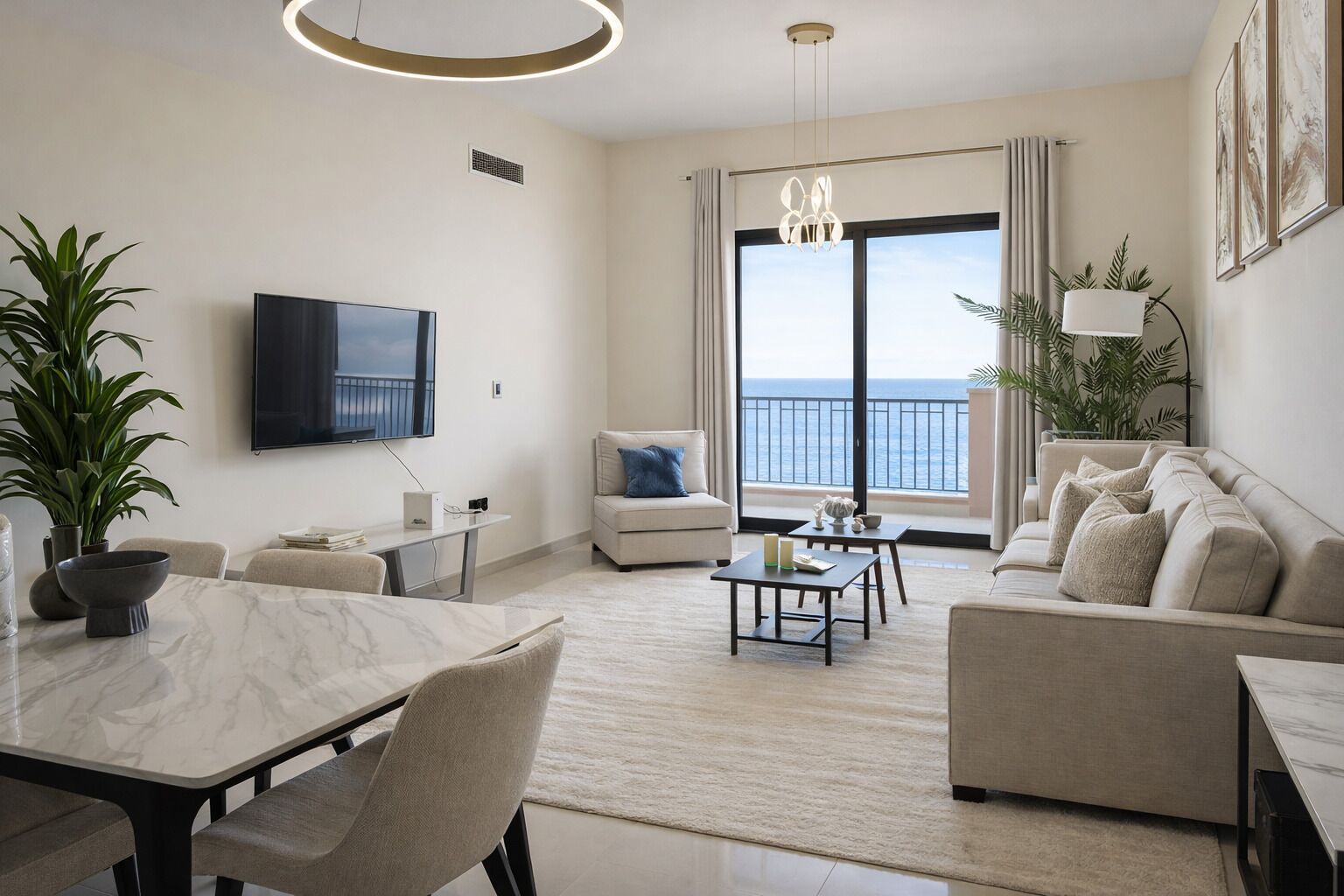 Departamento, balcón | Área de sala de estar
