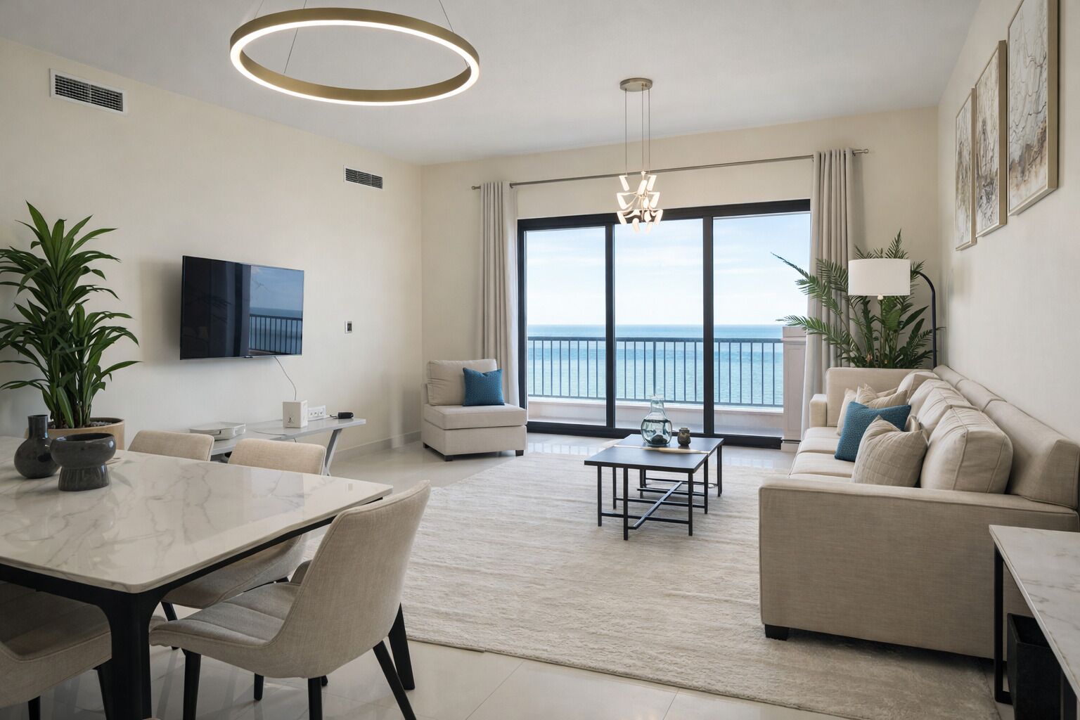 Apartamento, balcón | Zona de estar