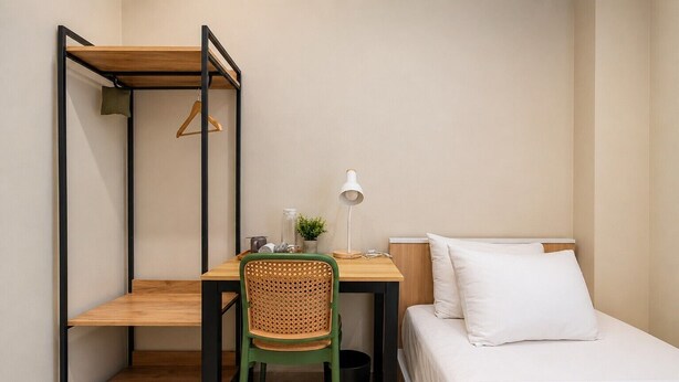 Habitación individual estándar | Tabla de planchar con plancha y wifi gratis