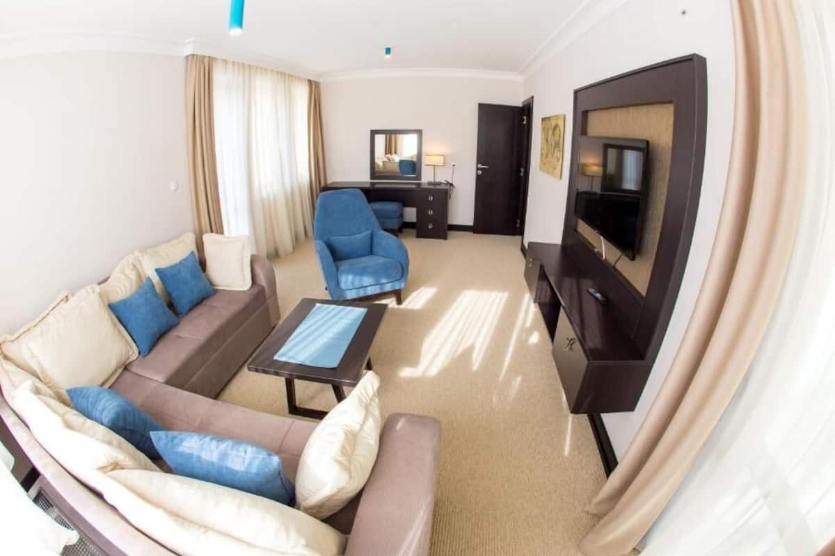 Apartament Deluxe, balcó, vistes al jardí | Sala d'estar