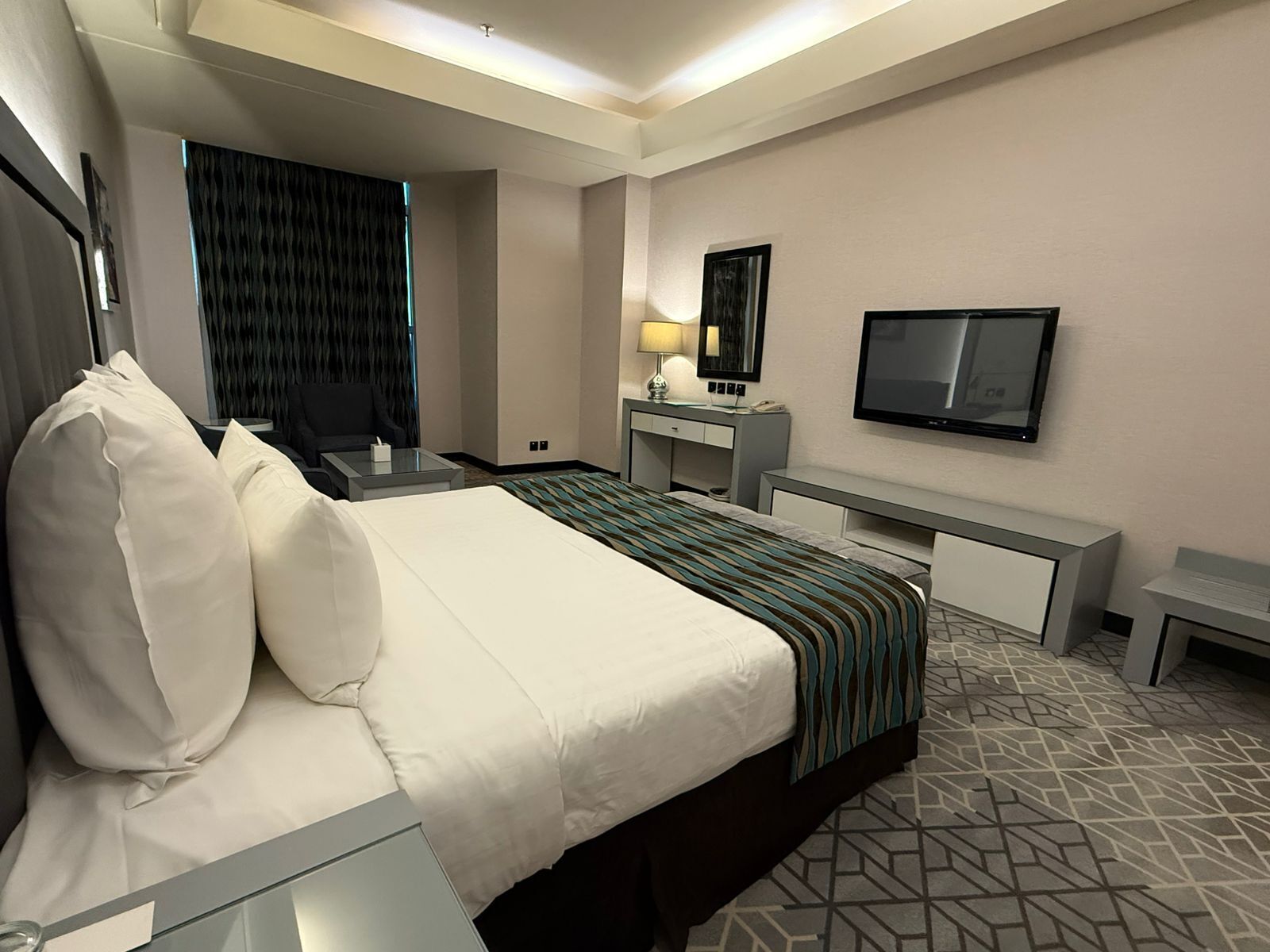 In-room safe, desk, laptop workspace, iron/ironing board