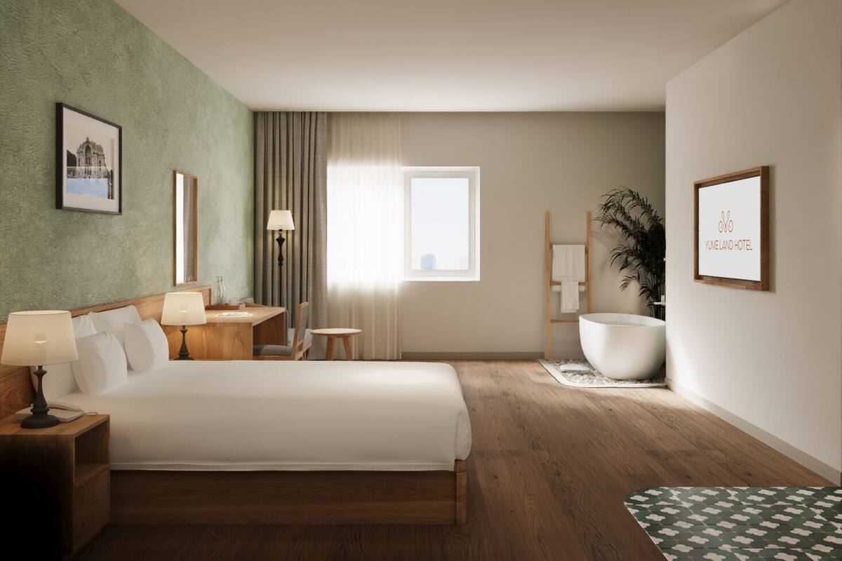 Phòng Suite Grand, quang cảnh thành phố | Két bảo mật tại phòng, bàn, màn/rèm cản sáng 