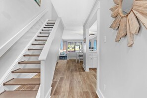 A staircase leading to a home office area with a desk and chair. - 🦩Book Me Baby! See You at the Bayou in Miramar Beach🦩 (Miramar Beach)
