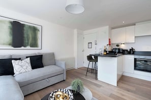 TV, offices - Smart One Bed Apartment with Twin Beds (Southampton)