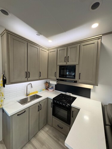 Home away from home in a rural setting with a fully equipped kitchen