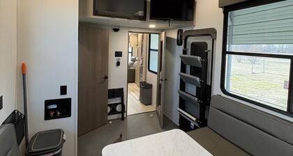Home away from home in a rural setting with a fully equipped kitchen