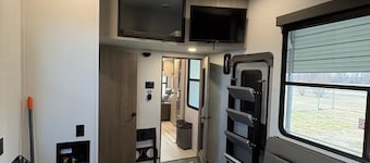 Home away from home in a rural setting with a fully equipped kitchen
