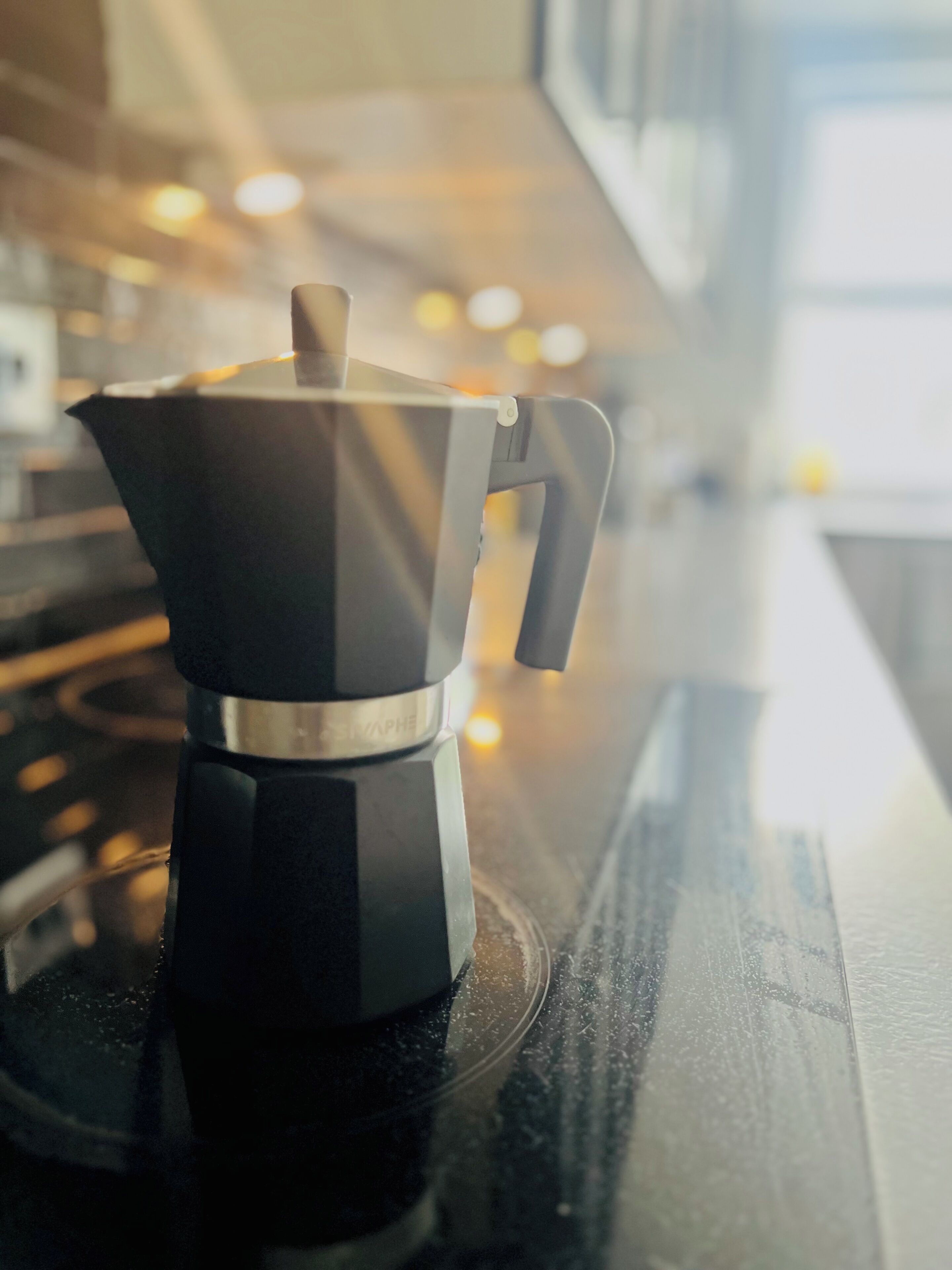 A coffee maker on a kitchen counter.