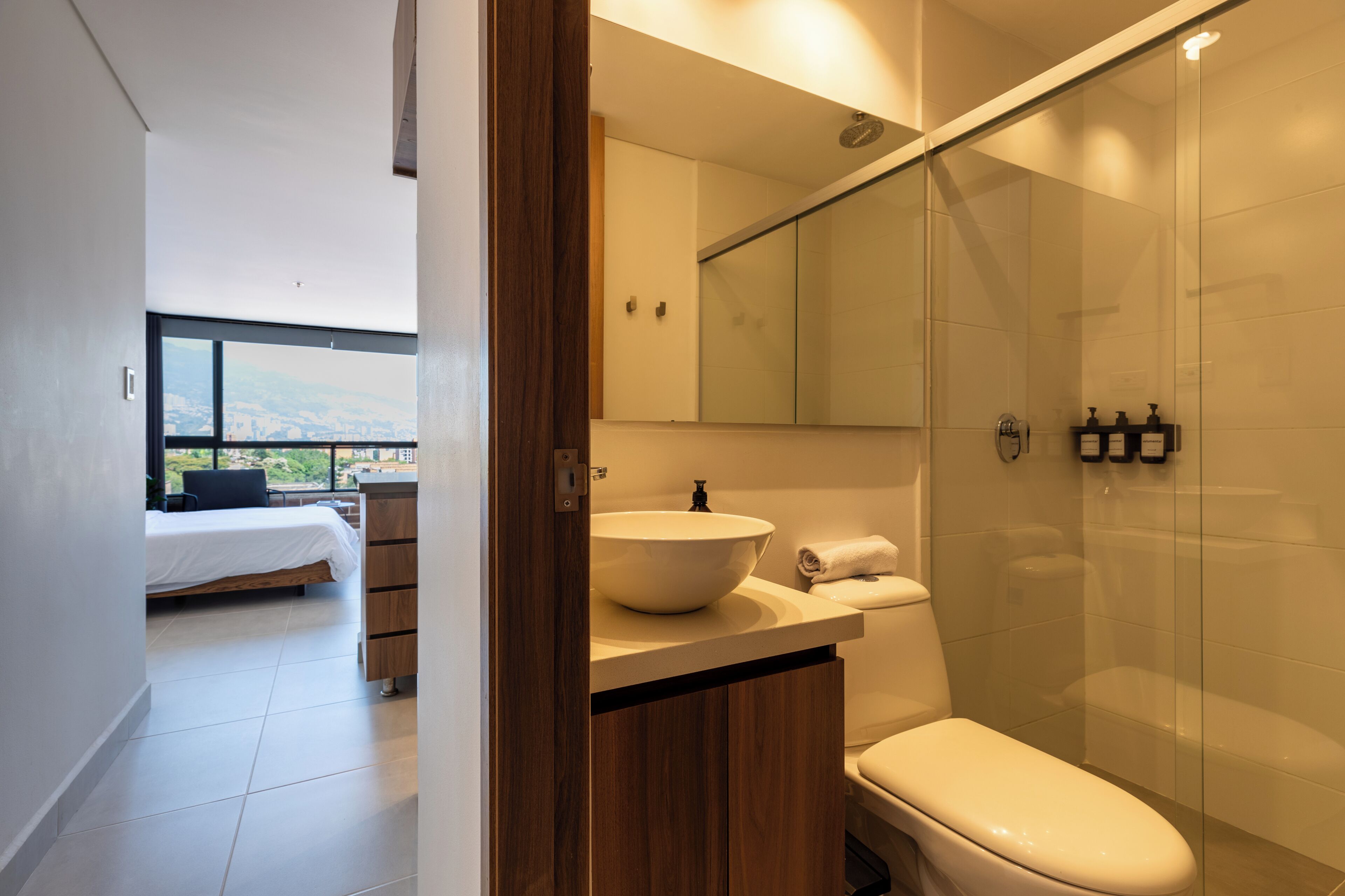 Classic Studio | Bathroom | Shower, hair dryer, towels, soap
