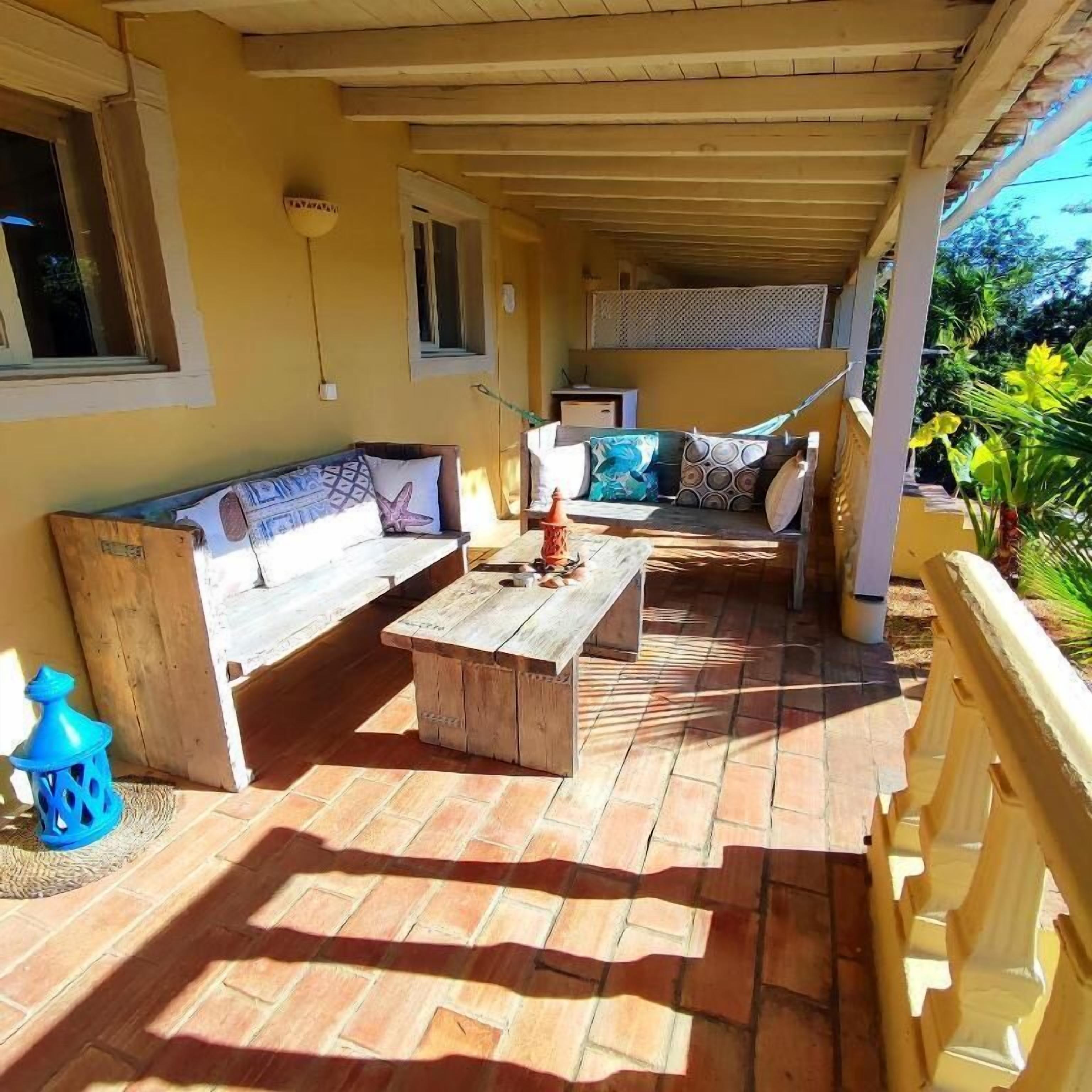 Superior Triple Room, Garden View | Terrace/patio