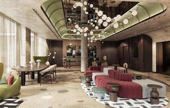 Sitteområde i lobbyen
