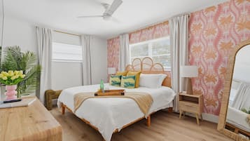 2 slaapkamers, een strijkplank/strijkijzer, gratis wifi, beddengoed