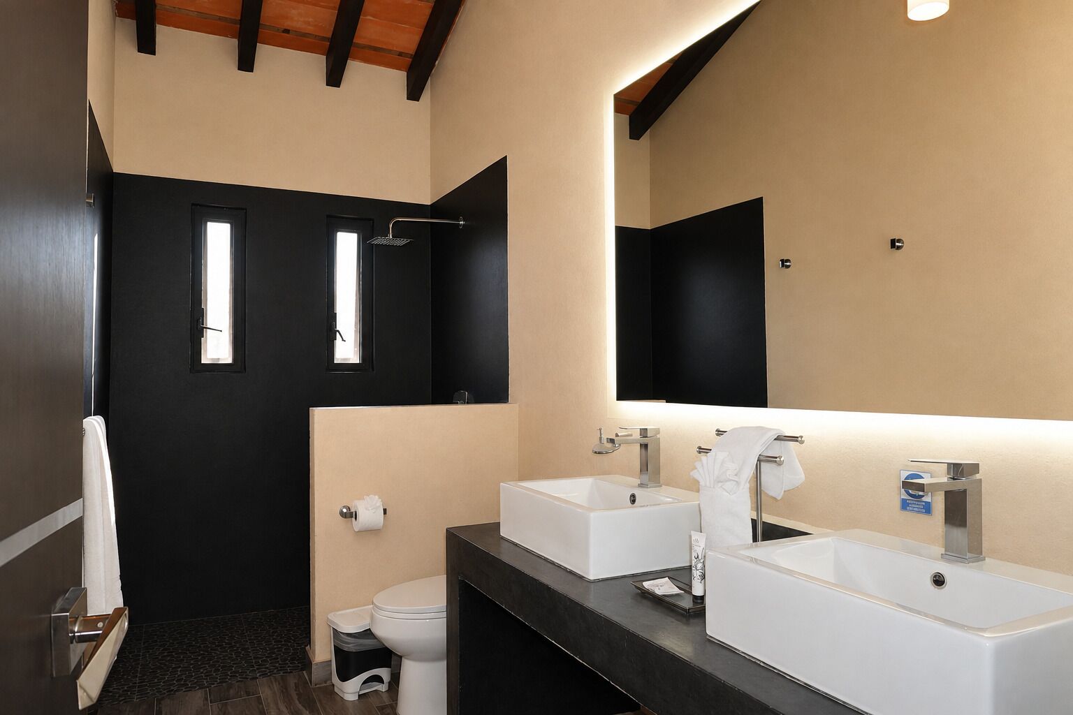 Suite familiar, vistas a la montaña | Baño | Ducha, secador de pelo, toallas y jabón