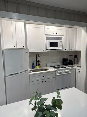 Private kitchen - Cabin 35 at Historic Sandy Point Resort W/ Boat Slip and Boat Ramp (Alton)