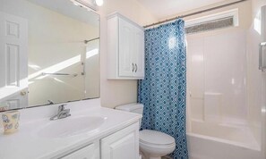 Sèche-cheveux, serviettes fournies, savon, papier toilette