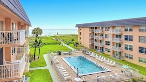 Outdoor pool, a heated pool - Ocean View Beach Condo w/ Heated Pool in Cocoa Beach (Cocoa Beach)