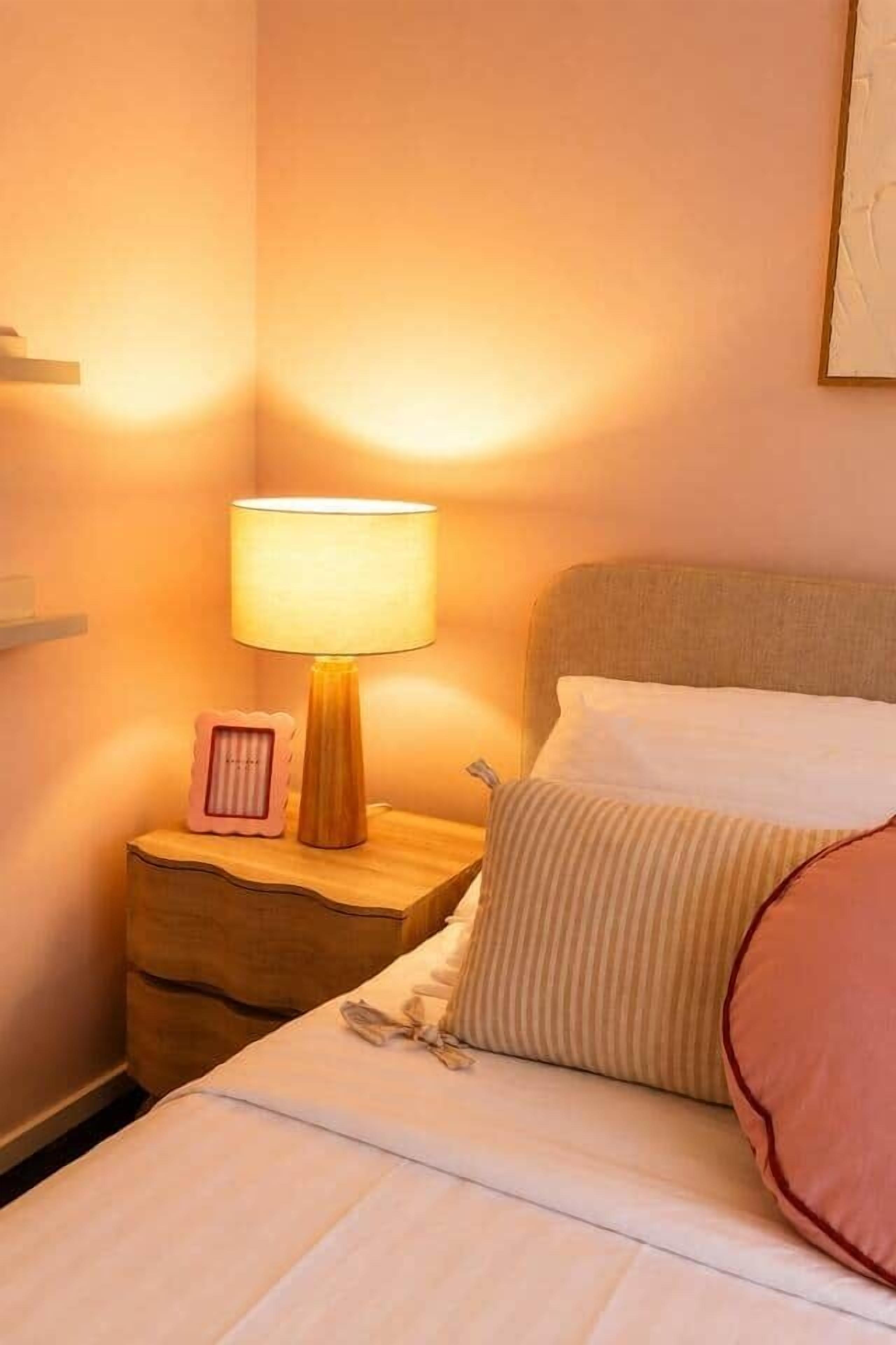 Peaceful bedroom designed for a relaxing night's rest
