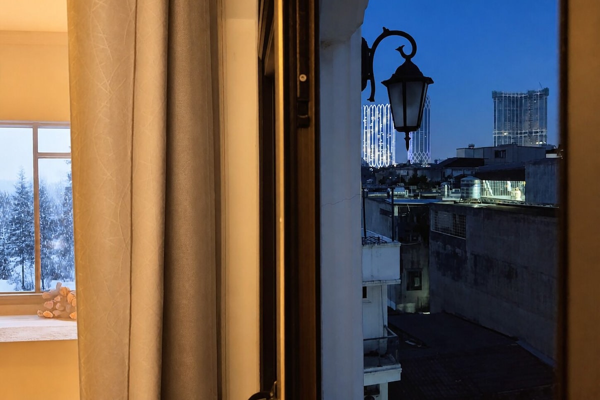 Blackout curtains, soundproofing, iron/ironing board (on request)